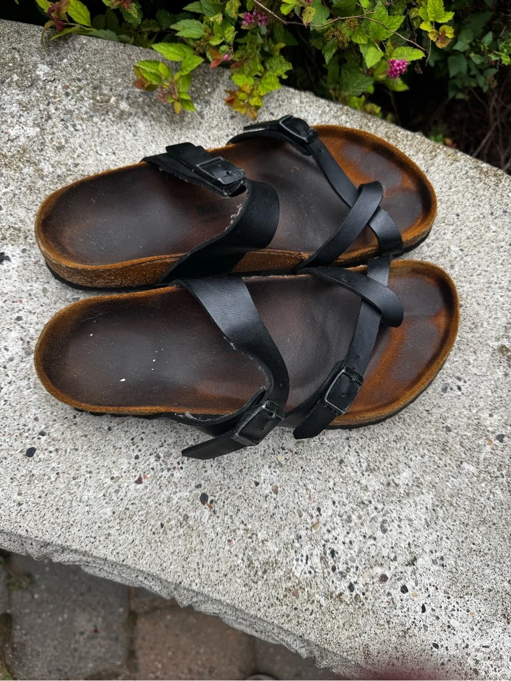 Birkenstock Black Leather Strappy Sandals EU 39 US 8